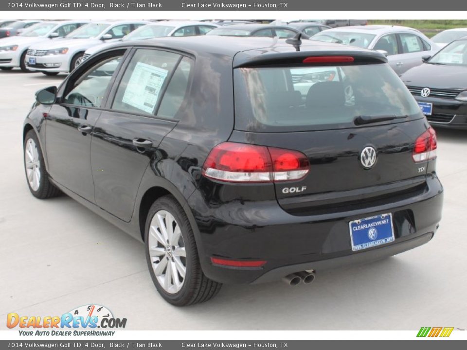 2014 Volkswagen Golf TDI 4 Door Black / Titan Black Photo #6