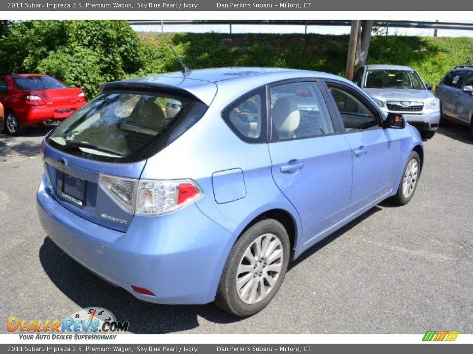 2011 Subaru Impreza 2.5i Premium Wagon Sky Blue Pearl / Ivory Photo #6