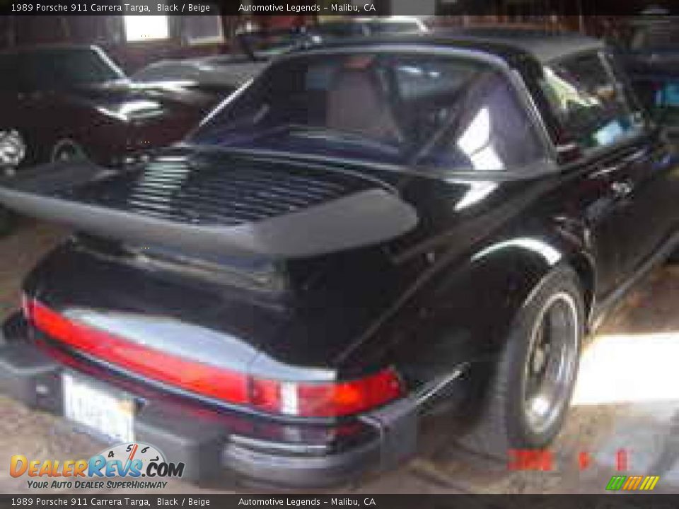 1989 Porsche 911 Carrera Targa Black / Beige Photo #3