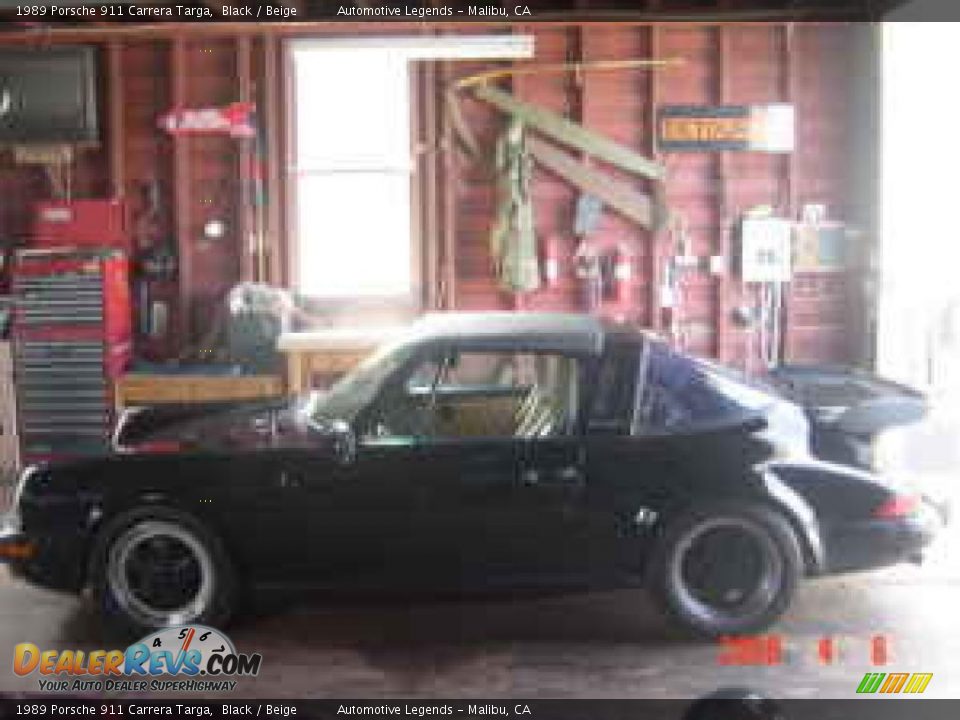 1989 Porsche 911 Carrera Targa Black / Beige Photo #4