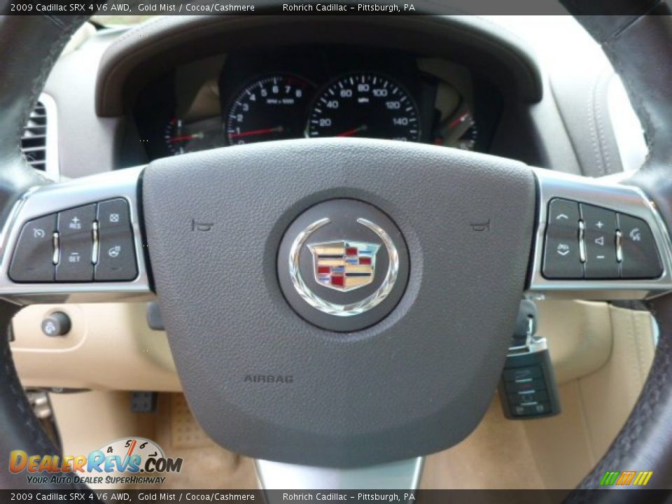 2009 Cadillac SRX 4 V6 AWD Gold Mist / Cocoa/Cashmere Photo #20