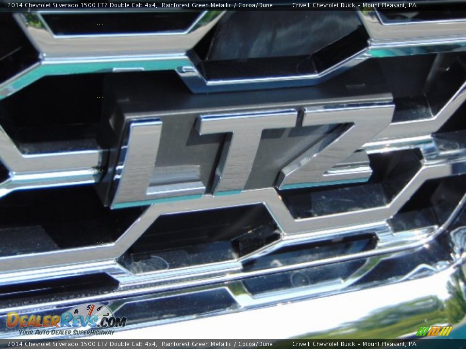 2014 Chevrolet Silverado 1500 LTZ Double Cab 4x4 Rainforest Green Metallic / Cocoa/Dune Photo #6