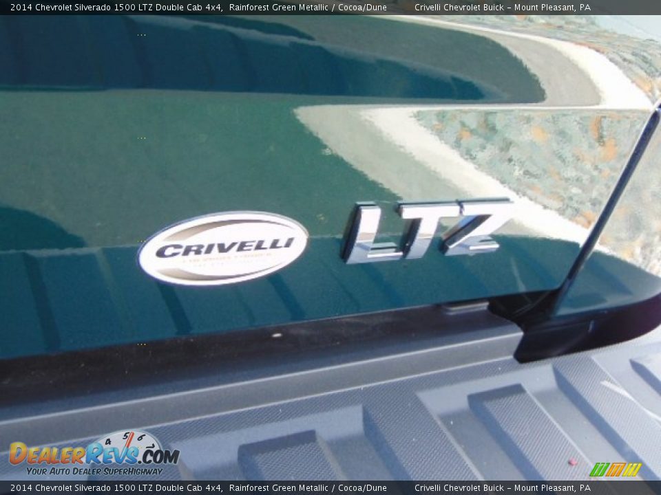 2014 Chevrolet Silverado 1500 LTZ Double Cab 4x4 Rainforest Green Metallic / Cocoa/Dune Photo #9