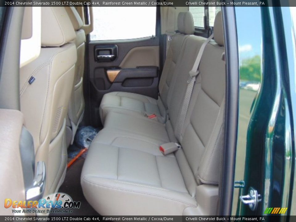 2014 Chevrolet Silverado 1500 LTZ Double Cab 4x4 Rainforest Green Metallic / Cocoa/Dune Photo #22