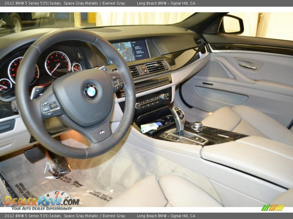 2012 BMW 5 Series 535i Sedan Space Gray Metallic / Everest Gray Photo #12