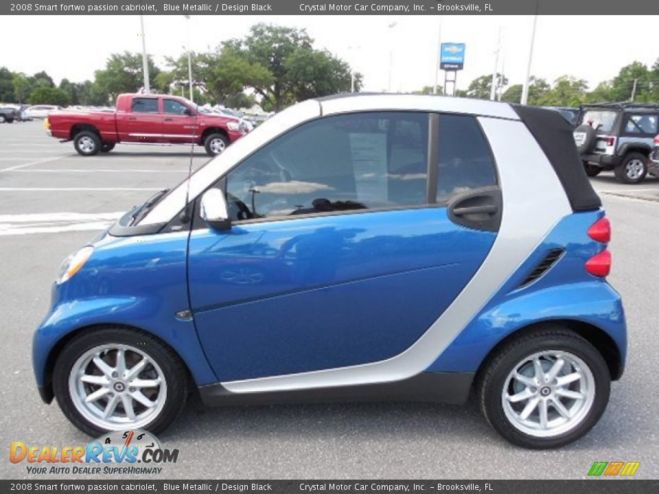 2008 Smart fortwo passion cabriolet Blue Metallic / Design Black Photo #2