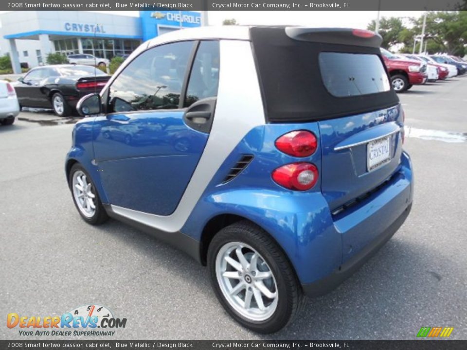 2008 Smart fortwo passion cabriolet Blue Metallic / Design Black Photo #3