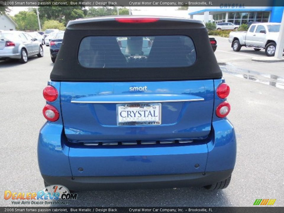 2008 Smart fortwo passion cabriolet Blue Metallic / Design Black Photo #6