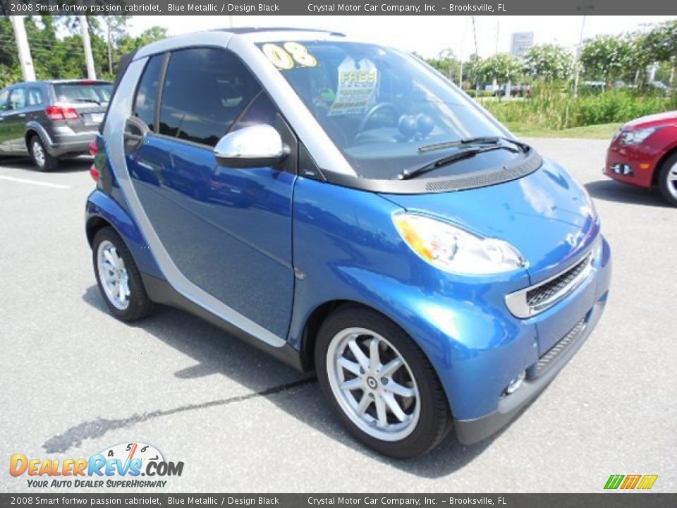 2008 Smart fortwo passion cabriolet Blue Metallic / Design Black Photo #9