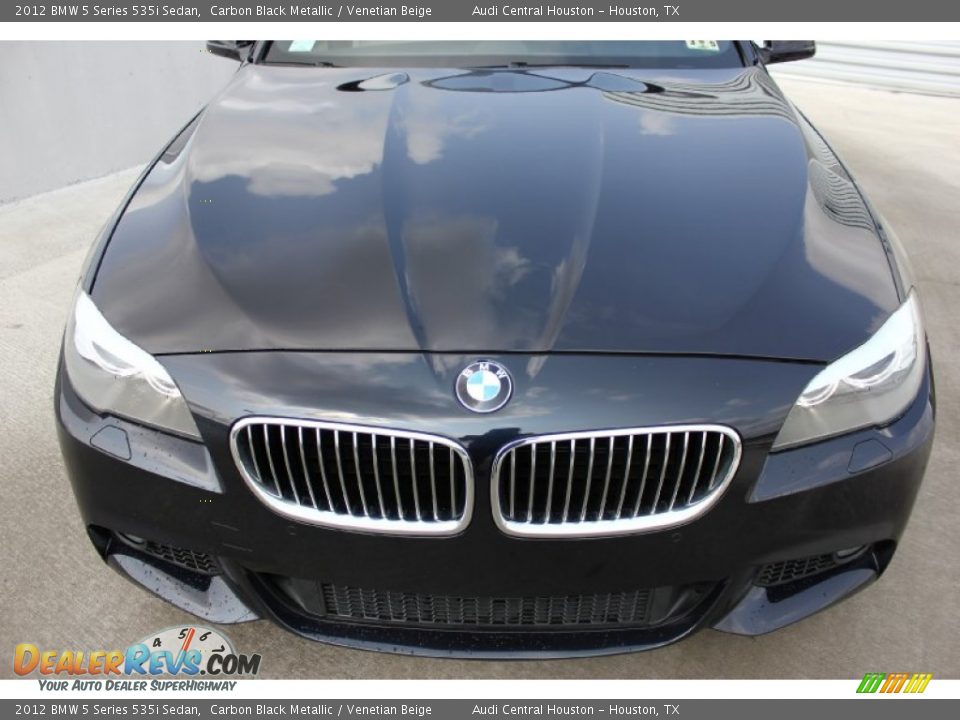 2012 BMW 5 Series 535i Sedan Carbon Black Metallic / Venetian Beige Photo #2