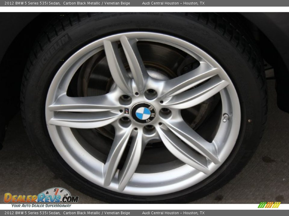2012 BMW 5 Series 535i Sedan Carbon Black Metallic / Venetian Beige Photo #4