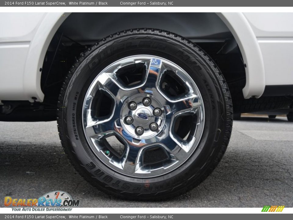 2014 Ford F150 Lariat SuperCrew White Platinum / Black Photo #11