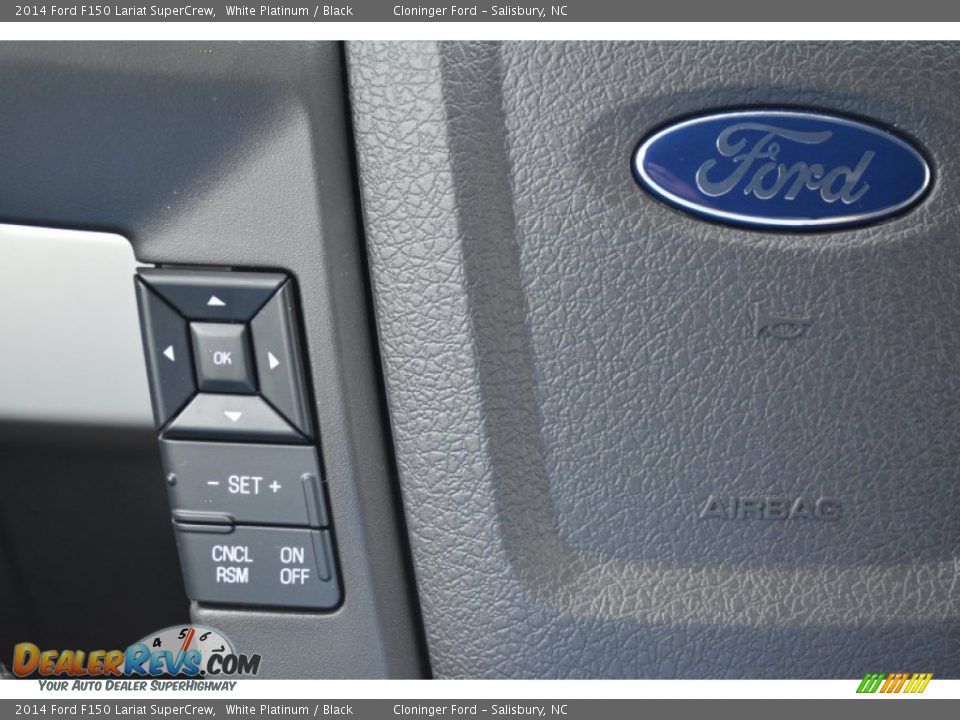2014 Ford F150 Lariat SuperCrew White Platinum / Black Photo #26