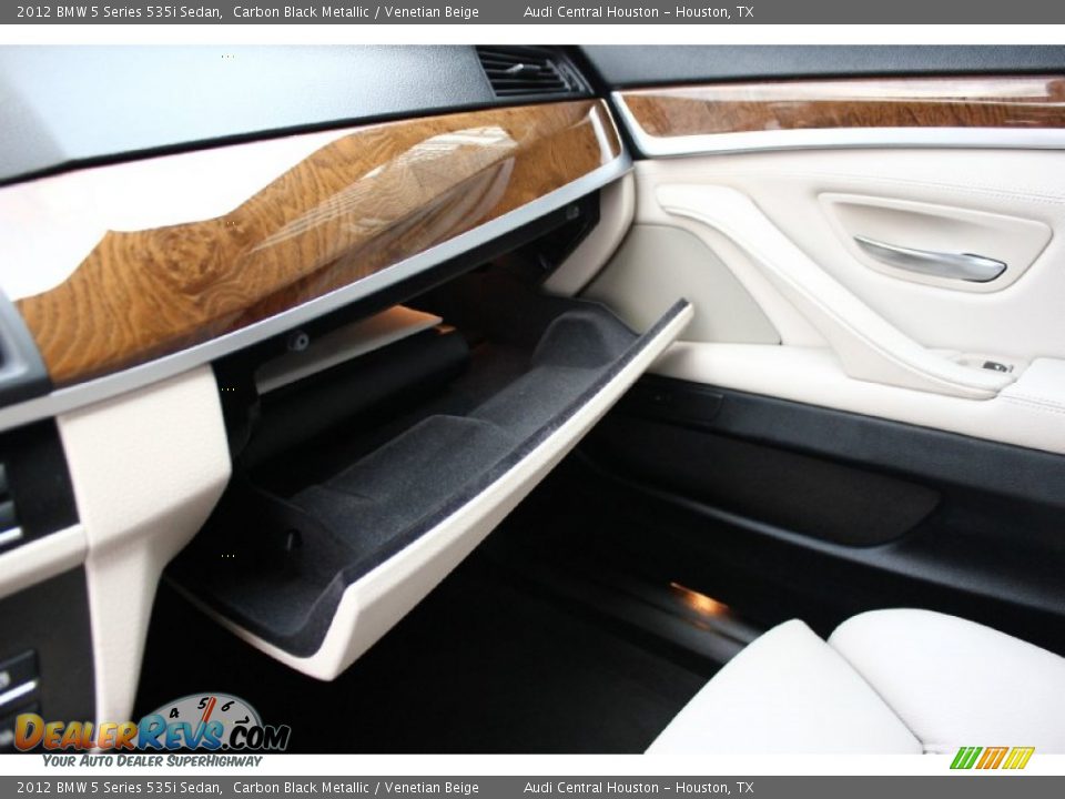 2012 BMW 5 Series 535i Sedan Carbon Black Metallic / Venetian Beige Photo #25