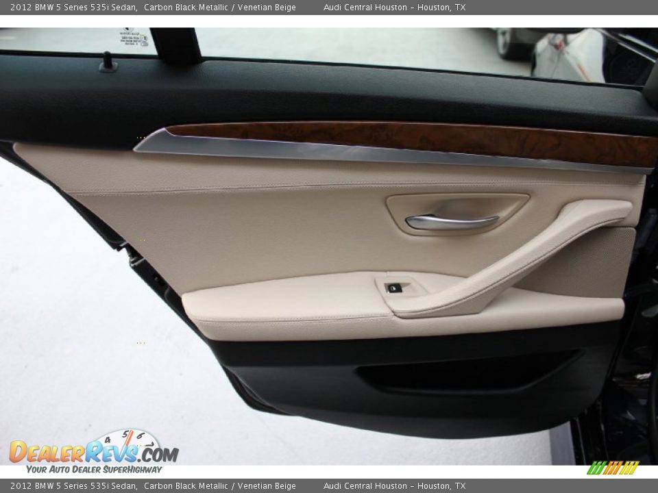 2012 BMW 5 Series 535i Sedan Carbon Black Metallic / Venetian Beige Photo #33