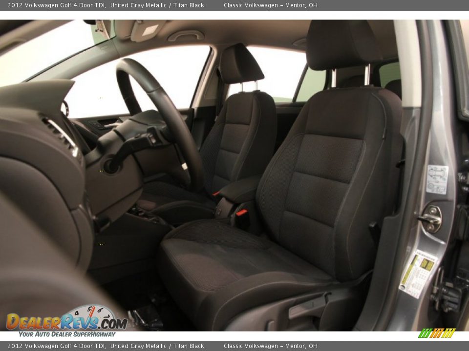 2012 Volkswagen Golf 4 Door TDI United Gray Metallic / Titan Black Photo #5