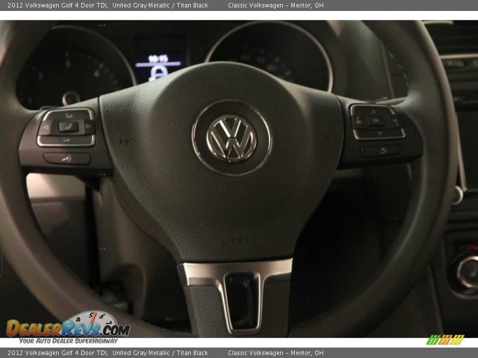 2012 Volkswagen Golf 4 Door TDI United Gray Metallic / Titan Black Photo #6