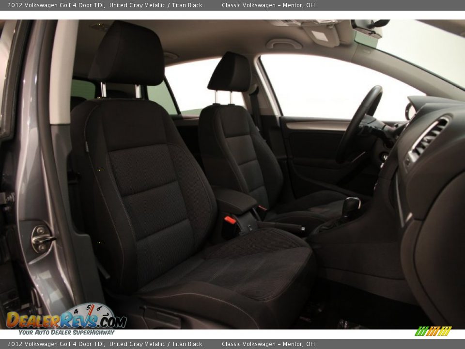 2012 Volkswagen Golf 4 Door TDI United Gray Metallic / Titan Black Photo #20