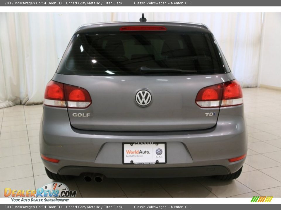 2012 Volkswagen Golf 4 Door TDI United Gray Metallic / Titan Black Photo #23