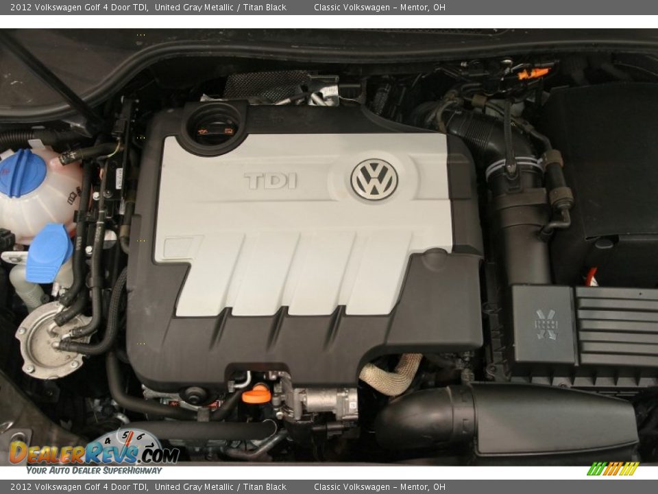 2012 Volkswagen Golf 4 Door TDI United Gray Metallic / Titan Black Photo #24