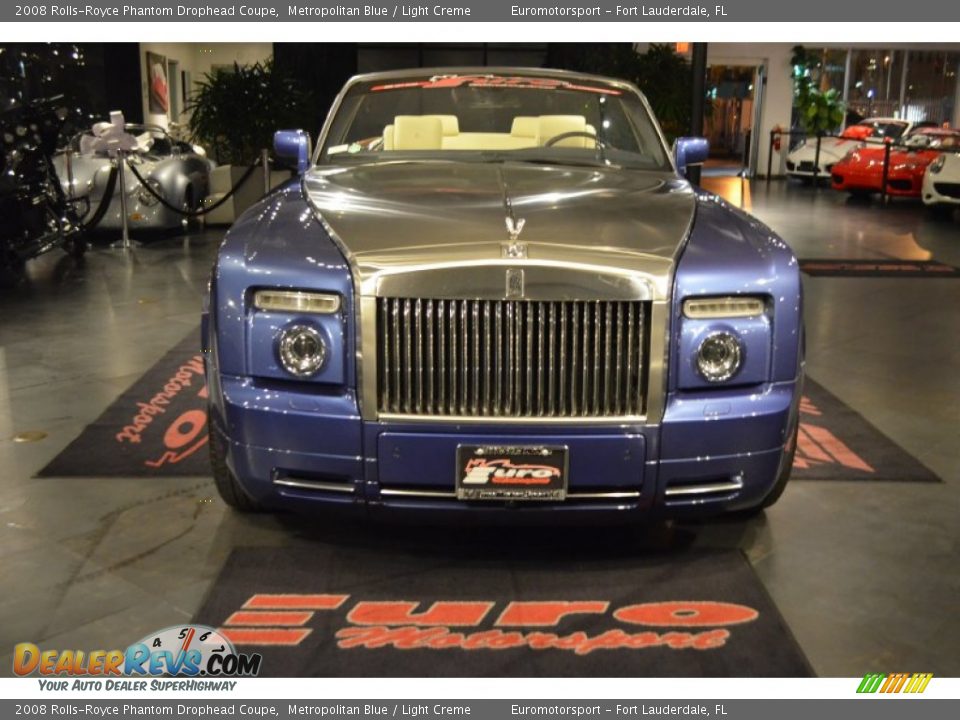 2008 Rolls-Royce Phantom Drophead Coupe Metropolitan Blue / Light Creme Photo #2
