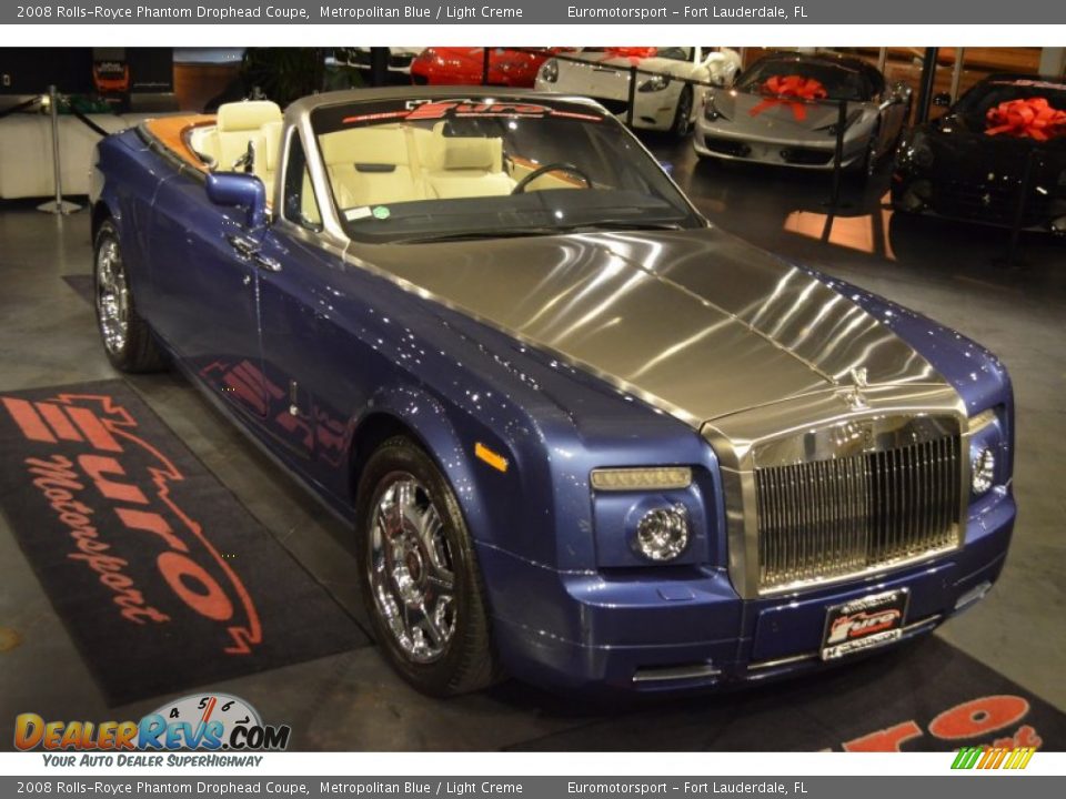 2008 Rolls-Royce Phantom Drophead Coupe Metropolitan Blue / Light Creme Photo #3