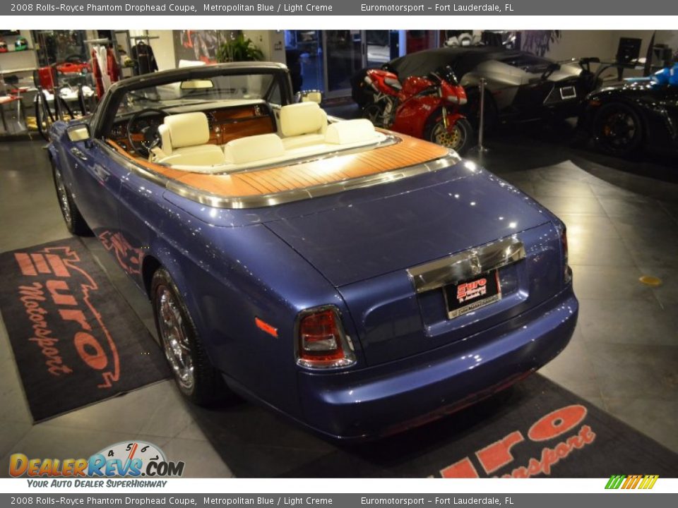 2008 Rolls-Royce Phantom Drophead Coupe Metropolitan Blue / Light Creme Photo #4