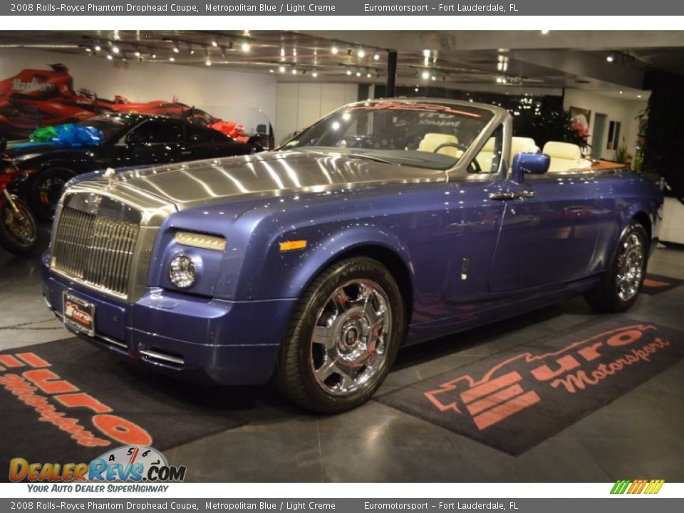 2008 Rolls-Royce Phantom Drophead Coupe Metropolitan Blue / Light Creme Photo #7