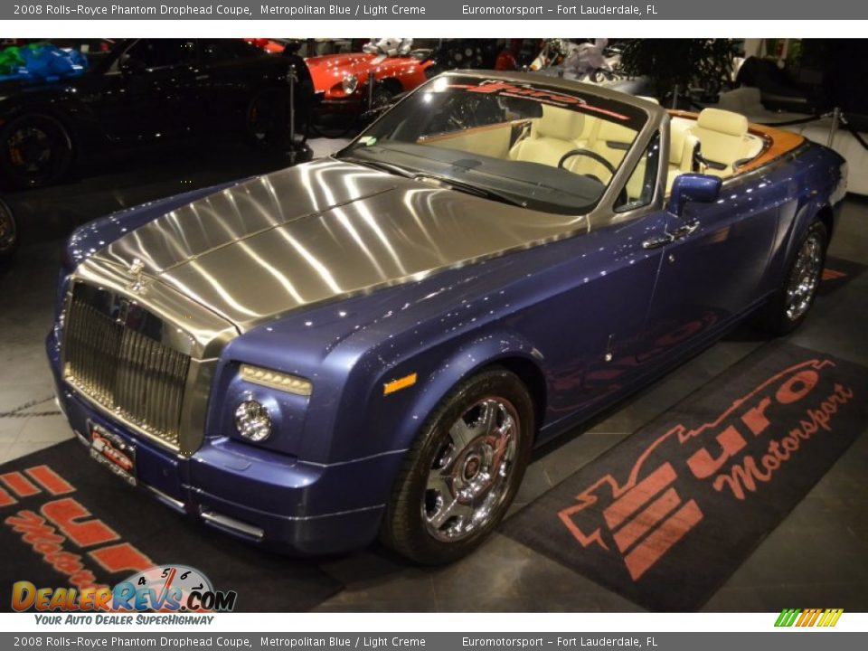 2008 Rolls-Royce Phantom Drophead Coupe Metropolitan Blue / Light Creme Photo #8