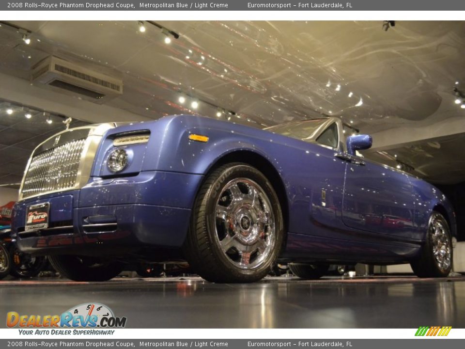 2008 Rolls-Royce Phantom Drophead Coupe Metropolitan Blue / Light Creme Photo #9