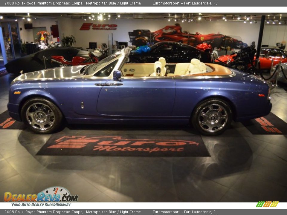 2008 Rolls-Royce Phantom Drophead Coupe Metropolitan Blue / Light Creme Photo #10