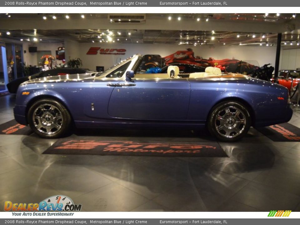 2008 Rolls-Royce Phantom Drophead Coupe Metropolitan Blue / Light Creme Photo #11