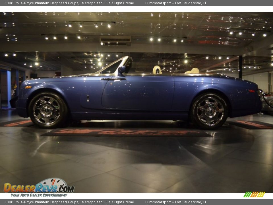 2008 Rolls-Royce Phantom Drophead Coupe Metropolitan Blue / Light Creme Photo #12
