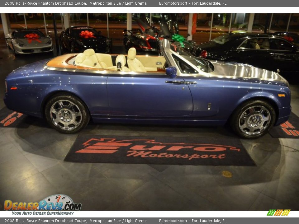 2008 Rolls-Royce Phantom Drophead Coupe Metropolitan Blue / Light Creme Photo #23
