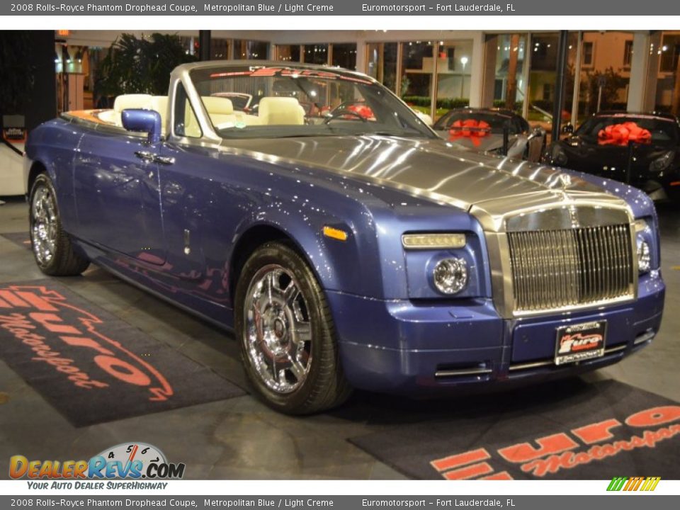 2008 Rolls-Royce Phantom Drophead Coupe Metropolitan Blue / Light Creme Photo #27