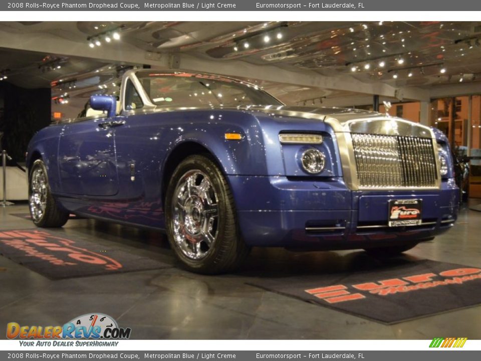 2008 Rolls-Royce Phantom Drophead Coupe Metropolitan Blue / Light Creme Photo #28