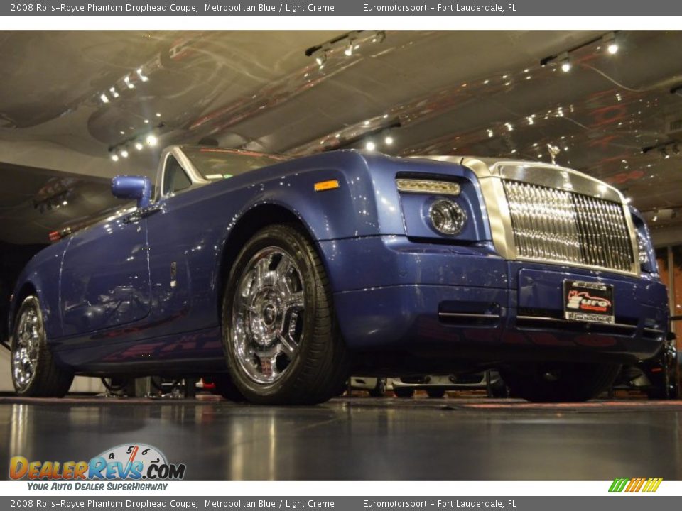 2008 Rolls-Royce Phantom Drophead Coupe Metropolitan Blue / Light Creme Photo #29