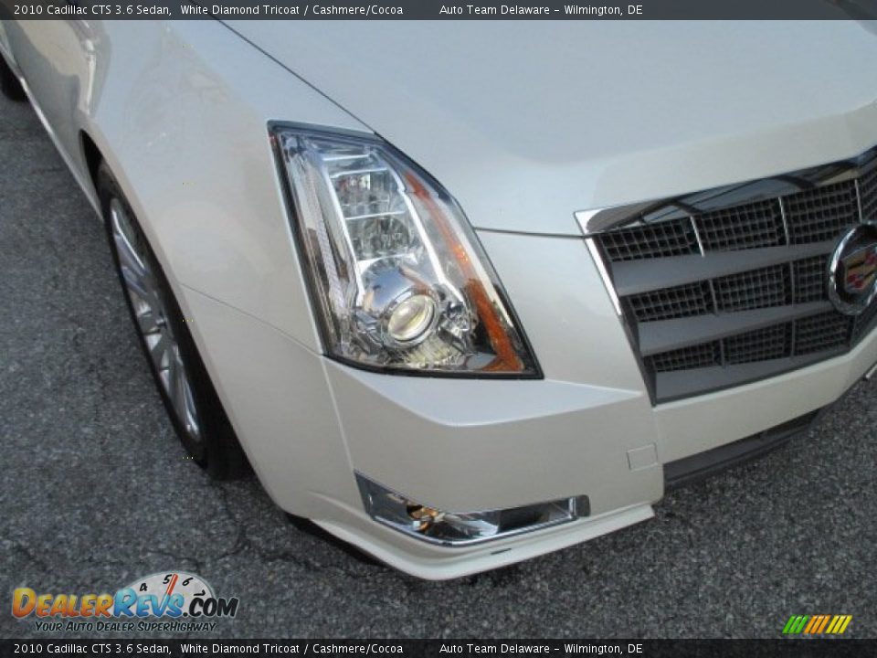 2010 Cadillac CTS 3.6 Sedan White Diamond Tricoat / Cashmere/Cocoa Photo #26
