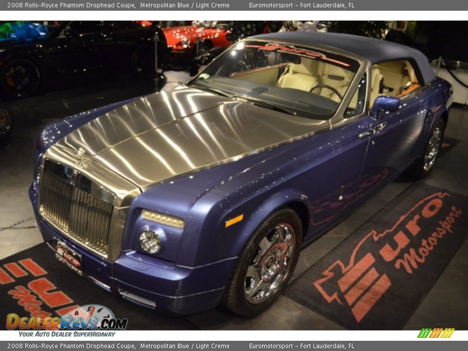 2008 Rolls-Royce Phantom Drophead Coupe Metropolitan Blue / Light Creme Photo #33