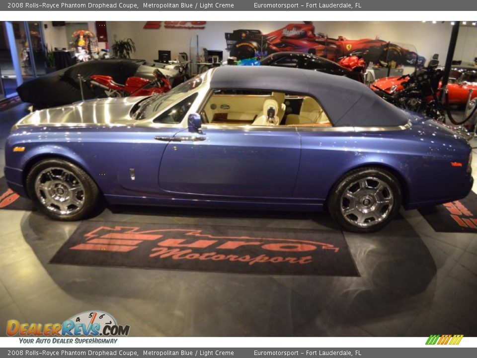 2008 Rolls-Royce Phantom Drophead Coupe Metropolitan Blue / Light Creme Photo #34