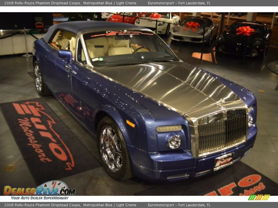 2008 Rolls-Royce Phantom Drophead Coupe Metropolitan Blue / Light Creme Photo #36