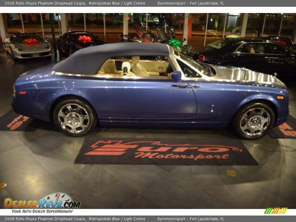 2008 Rolls-Royce Phantom Drophead Coupe Metropolitan Blue / Light Creme Photo #37