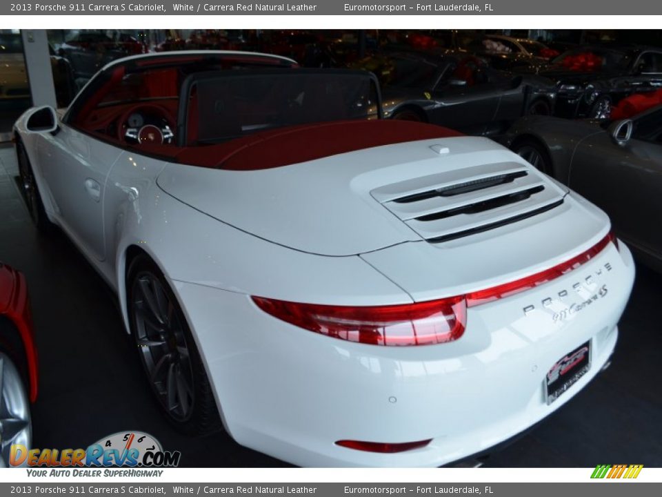 2013 Porsche 911 Carrera S Cabriolet White / Carrera Red Natural Leather Photo #4