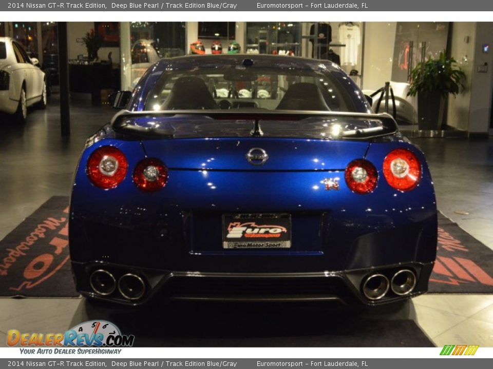 2014 Nissan GT-R Track Edition Deep Blue Pearl / Track Edition Blue/Gray Photo #5