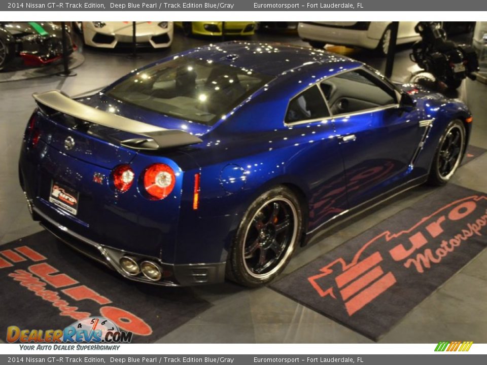 2014 Nissan GT-R Track Edition Deep Blue Pearl / Track Edition Blue/Gray Photo #6