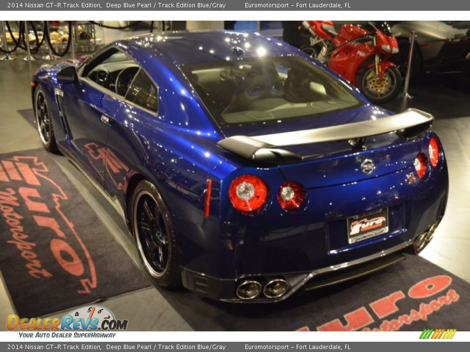 2014 Nissan GT-R Track Edition Deep Blue Pearl / Track Edition Blue/Gray Photo #19