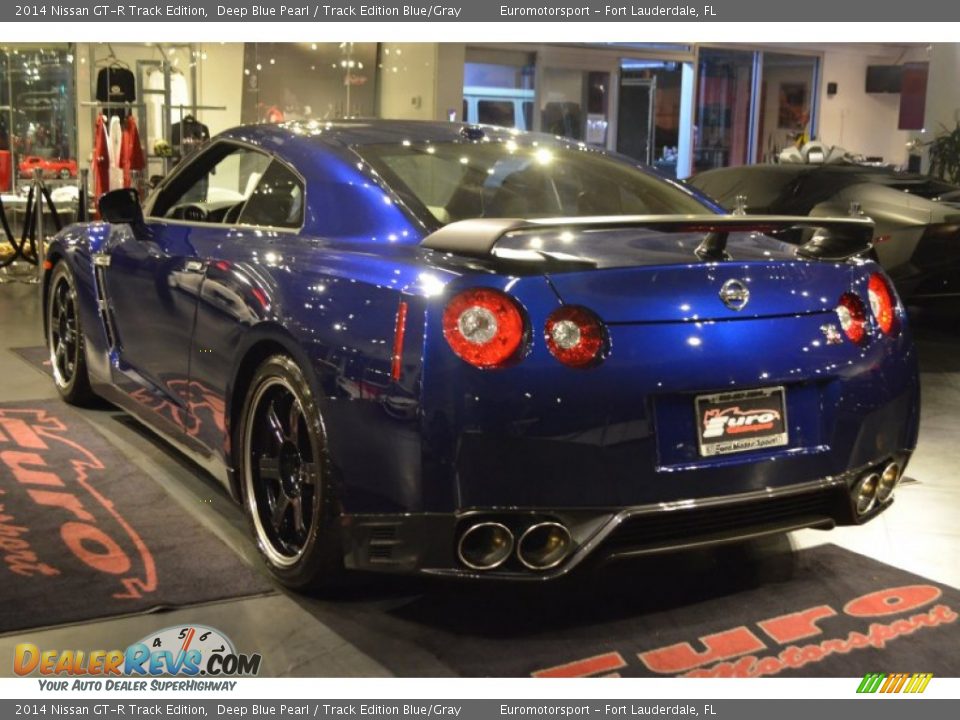2014 Nissan GT-R Track Edition Deep Blue Pearl / Track Edition Blue/Gray Photo #20