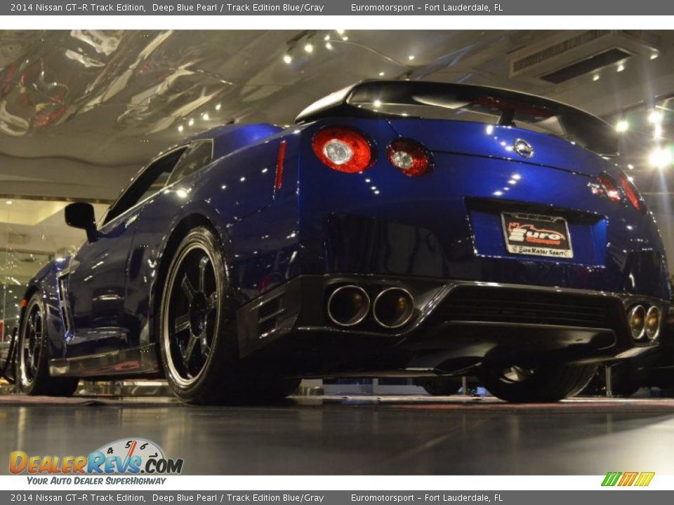 2014 Nissan GT-R Track Edition Deep Blue Pearl / Track Edition Blue/Gray Photo #21