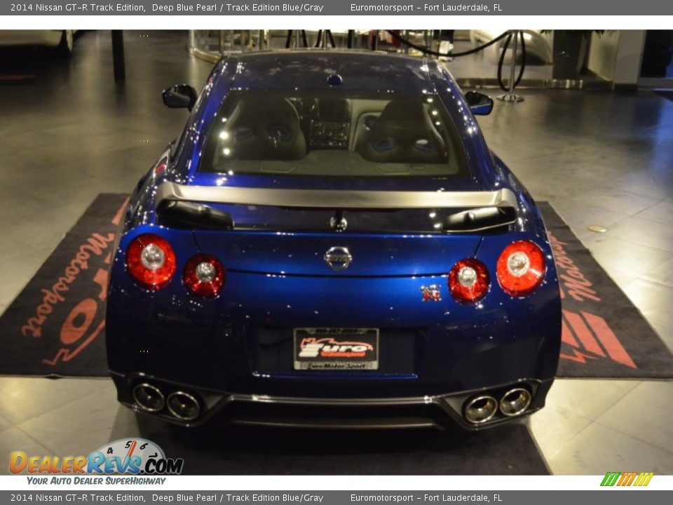 2014 Nissan GT-R Track Edition Deep Blue Pearl / Track Edition Blue/Gray Photo #22