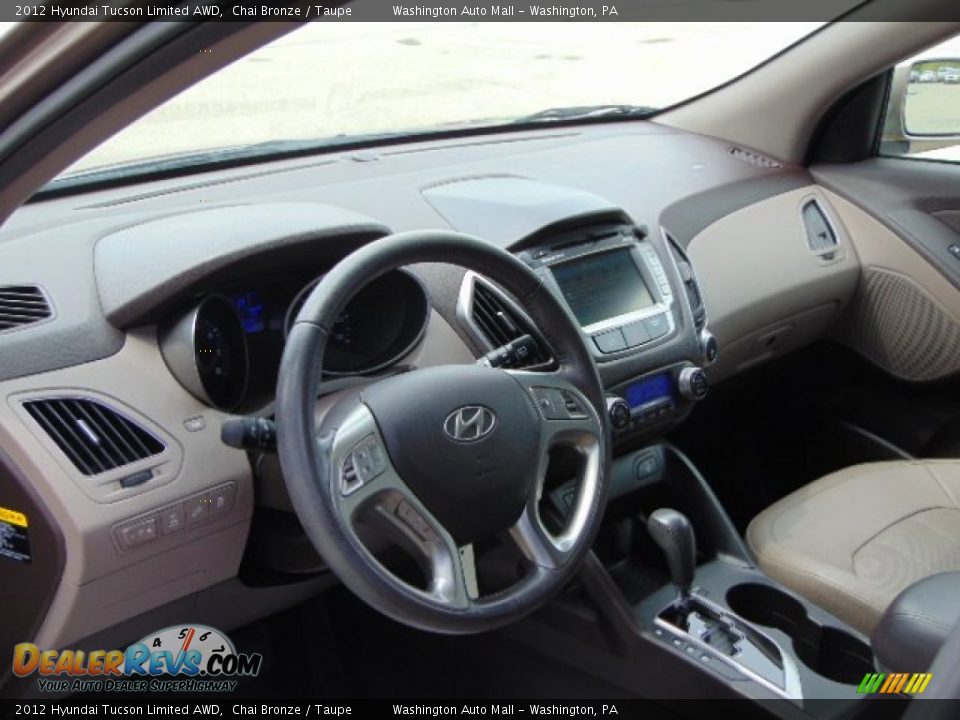 2012 Hyundai Tucson Limited AWD Chai Bronze / Taupe Photo #10